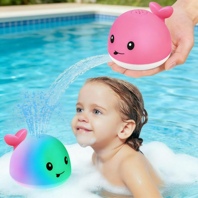 Light-Up Whale Bath Toy Sprinkler | Bathtub Fountain Pool Toy for Toddlers 1-3 Years Old