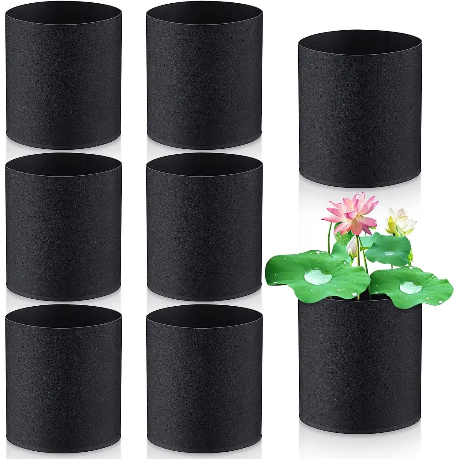 8 count Aquatic  Pots for Pond, Pond  Baskets Heavy Duty Fabric Pots for Garden, Aquatic , Bog , Water , Lotus, Flower(6 x 6 Inch)