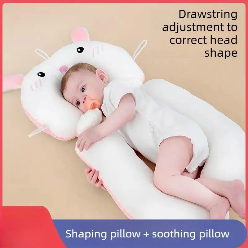 Soft Head Shaping Sleep Support Pillow, Gentle Head Shape Corrector Cushion, Anti Flat Head Comfort Sleep Aid Must Have for New Moms