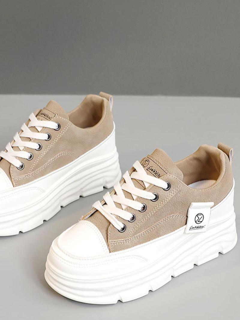 Women's Fashionable Low Top Platform Sneakers, Casual Comfortable Breathable Sports Shoes, All-match Round Toe Shoes for Daily Wear Casual Sneakers Sneaker Shoes