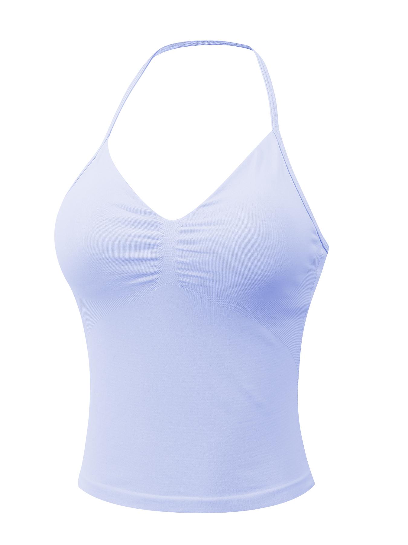 BBFIRA Longline Strappy Top Women's Halter Workout Tank Tops Backless Gym Longline with Adjustable Strap, Gym Sports Bra Camis Fitness Top