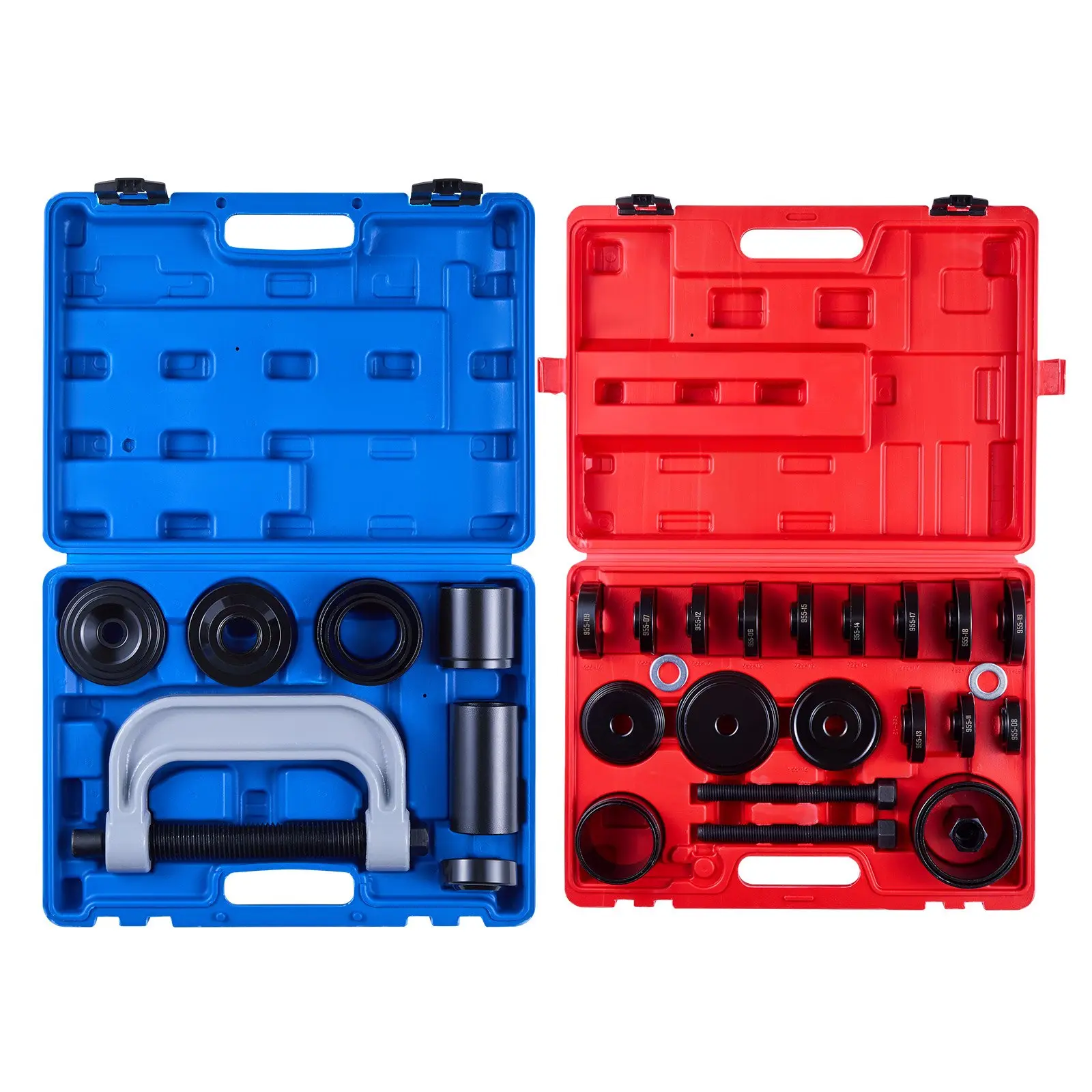 【DealsForYouDays】VEVOR Metal Ball Joint Press Kit, 10+24 Pcs 2-in-1 Wheel Bearing Puller & Race Seal Driver Set with 13 Bushings, C-Frame, Sleeves, Accessories & Easy Storage Case, Heavy Duty Removal Installation Tool Kit, Repair Tool, Tool Kit For Car