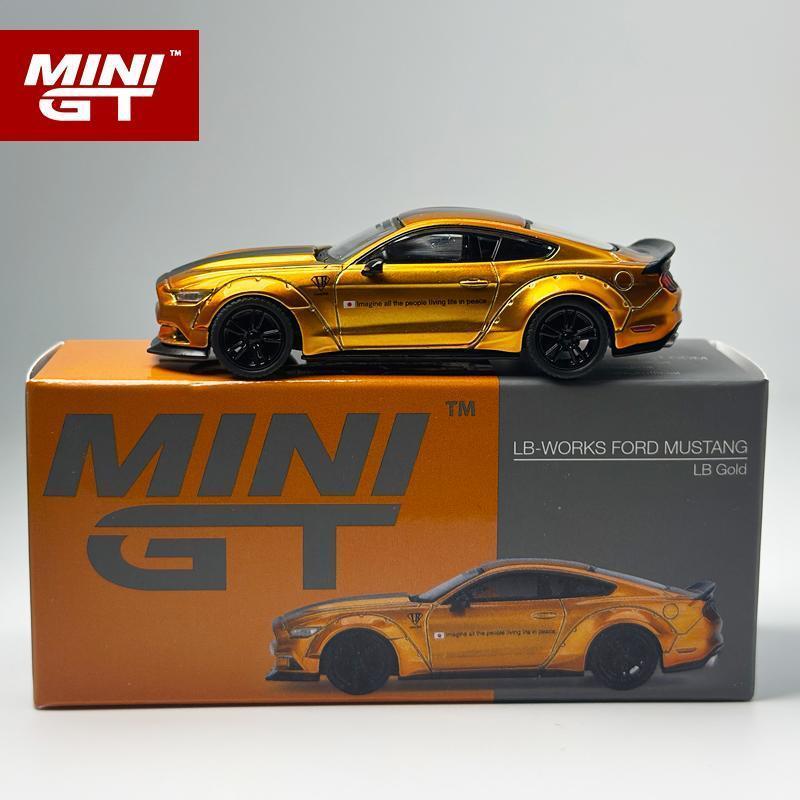 MINIGT 1:64 LB-Works FORD MUSTANG LB Gold alloy Car Model 847