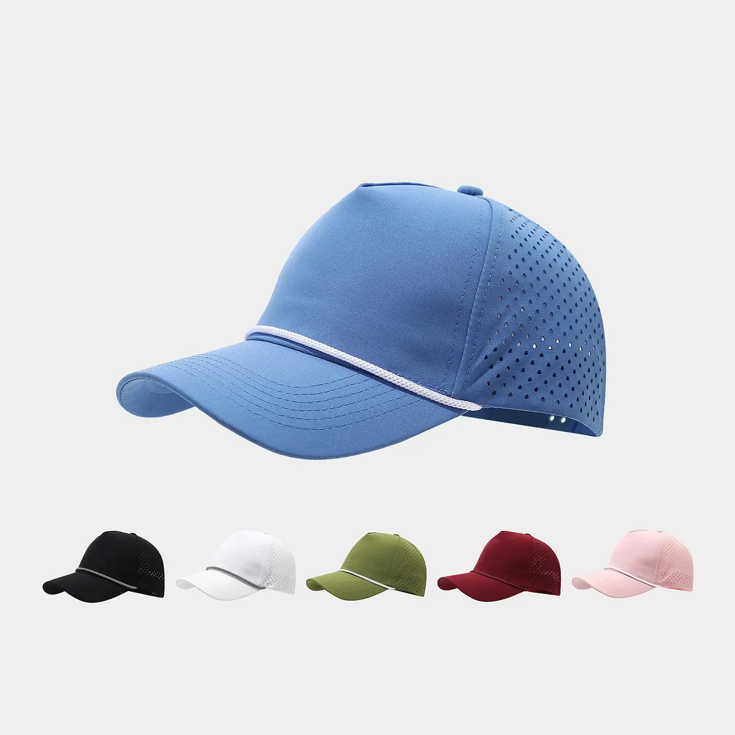 Performance Baseball Cap with Breathable Mesh Panels, Lightweight & Quick-Drying, Unisex Adjustable Fit for Running & Gym, Mesh Fabric, Breathable Ventilation, Sporty Look, Unisex Fit, Cooling, Adjustable Size, Gym/Outdoor, Sporty Chic, Laser Vents