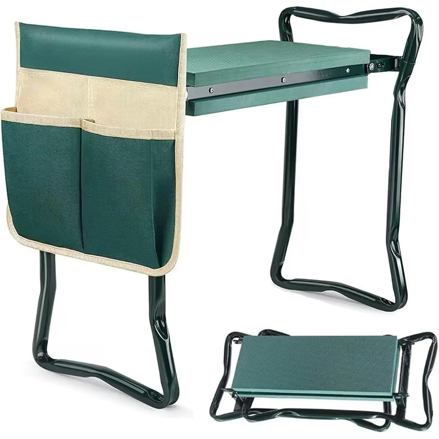 Garden Kneeler and Seat with Thicken & Widen Soft Kneeling Pad,Foldable Garden Stool Heavy Duty Gardening Bench  Kneeling and Sitting,Great Gardening Gifts  Women&Seniors