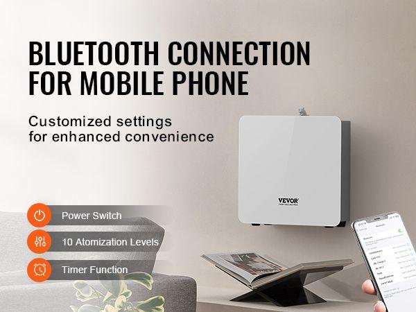 VEVOR Scent Air Machine for Home, 480ML with Cold Air Technology, Waterless Smart Essential Oil Diffuser, Cover Up to 2500 Sq.Ft for Large Room, Hotel, Spa, Business Office