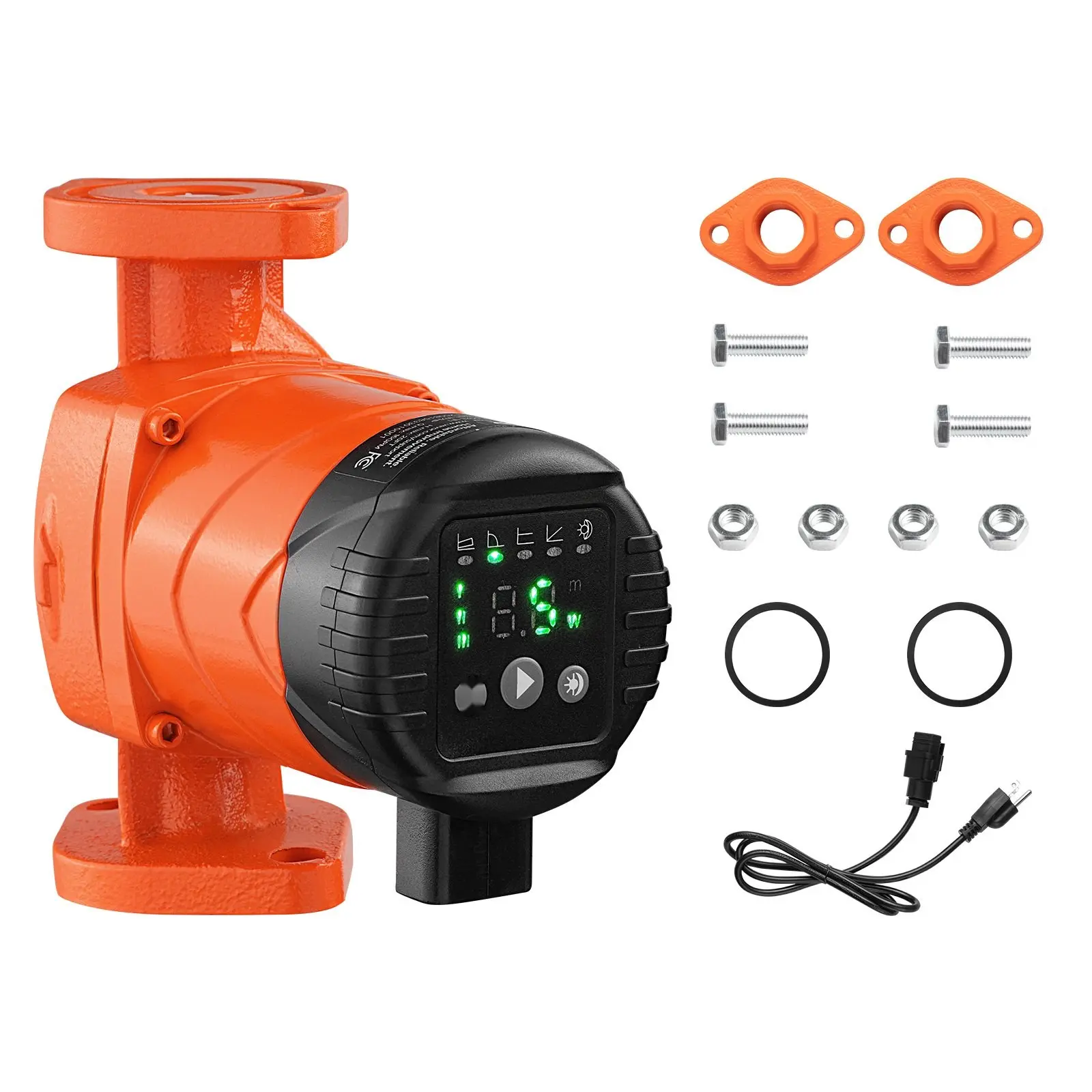 F-007E-1F1 Model High Efficiency Circulator Pump For Hot Water Circulation In Home Heating Systems, 16 GPM Flow, Quiet Operation, Durable Impeller, 115V, 60Hz, Suitable For Boilers, Radiant Floor Heating And Domestic Hot Water