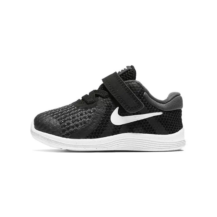 Nike Revolution 4 Velcro Sports Breathable Shock Absorption Low Top Running Shoes 943304-006