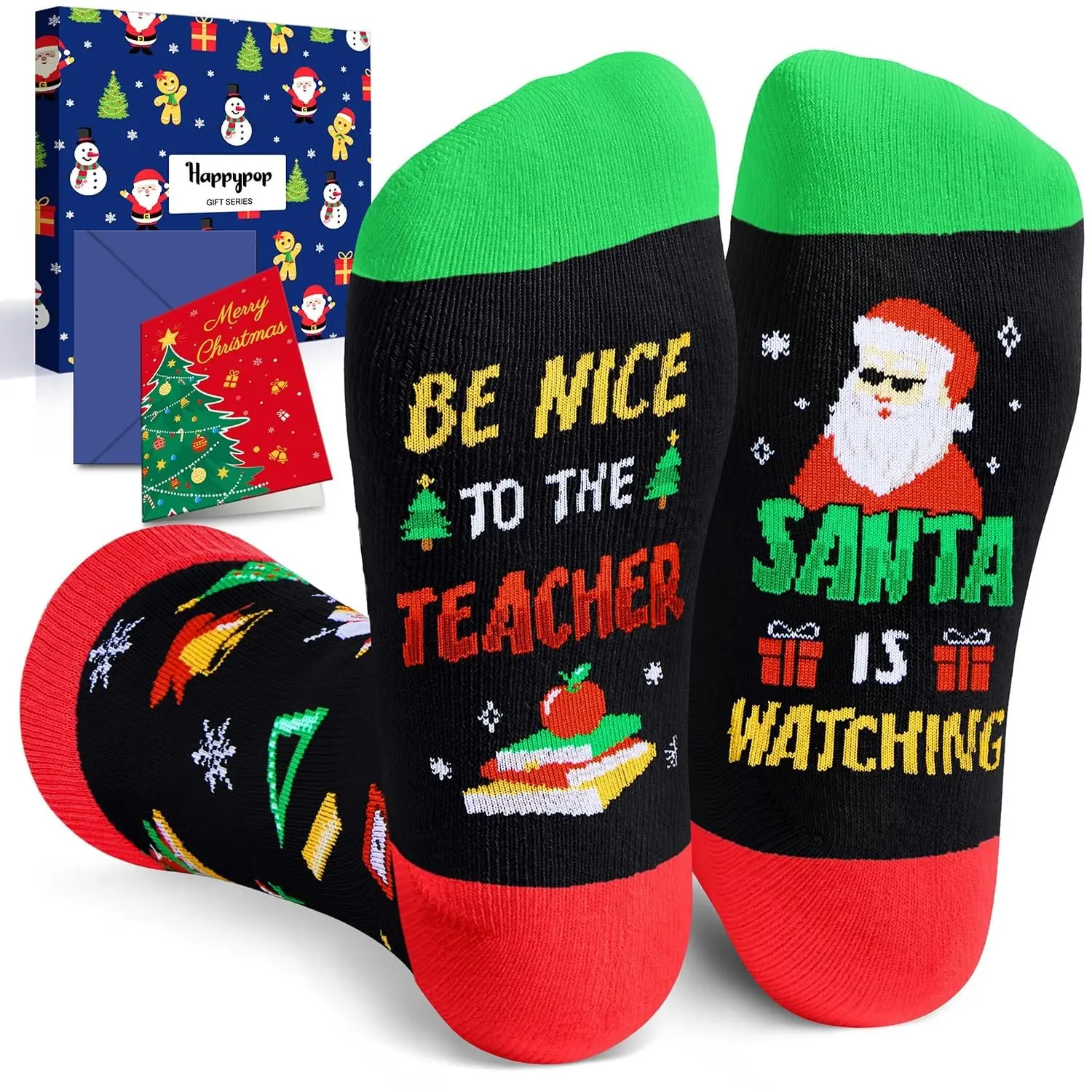 HAPPYPOP Christmas Gifts Ideas Socks for Lawyer - Christmas Santa Stocking Stuffers for Male Female Lawyer, Appreaciation Gifts with Greeting Card