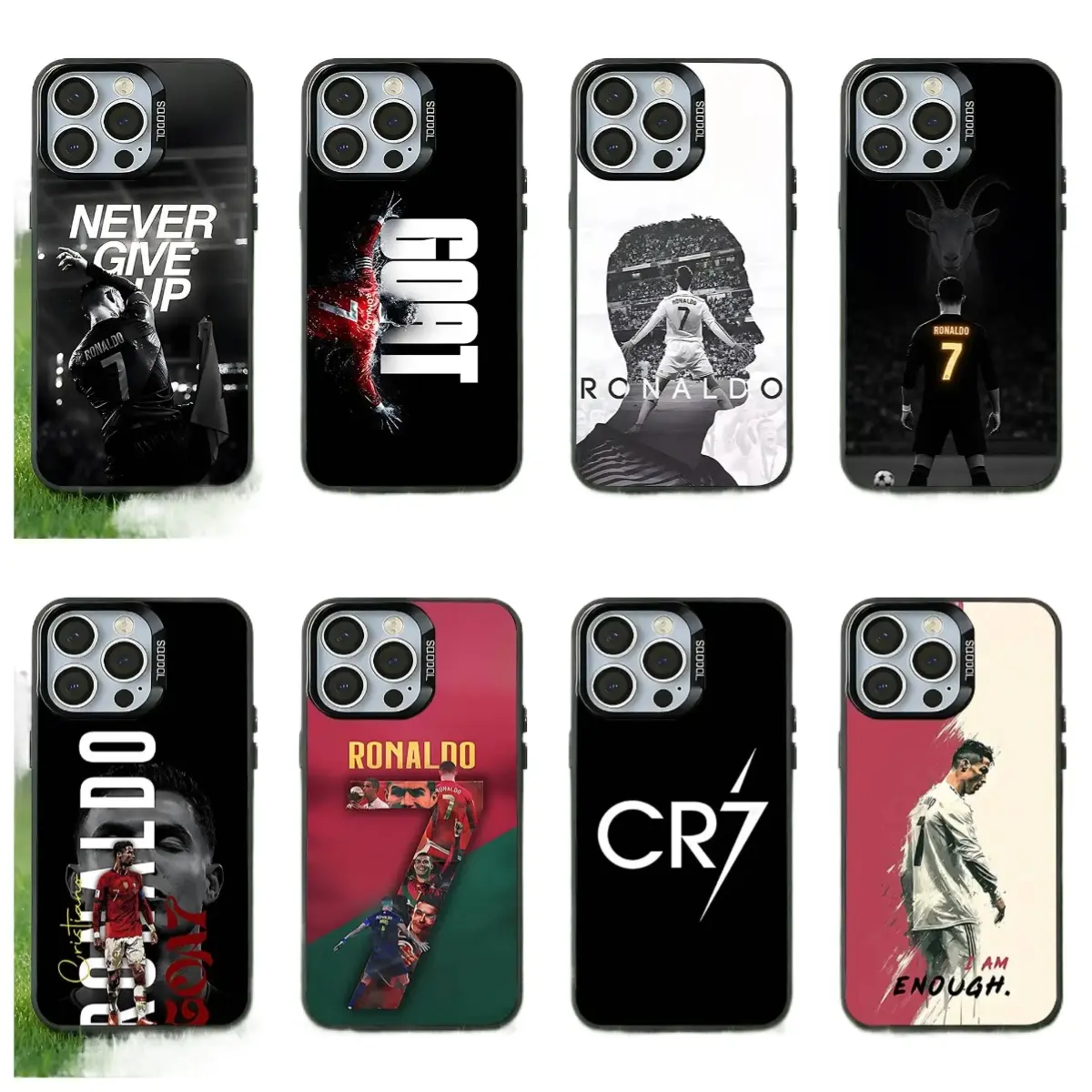 Football CR7 R-RoNaldo Durable phone case for iPhone 12, 13, 14, 15, 16, 17 Pro Max, Pro, Plus, and 17 Air,the perfect gift for her or him, ideal for parties.