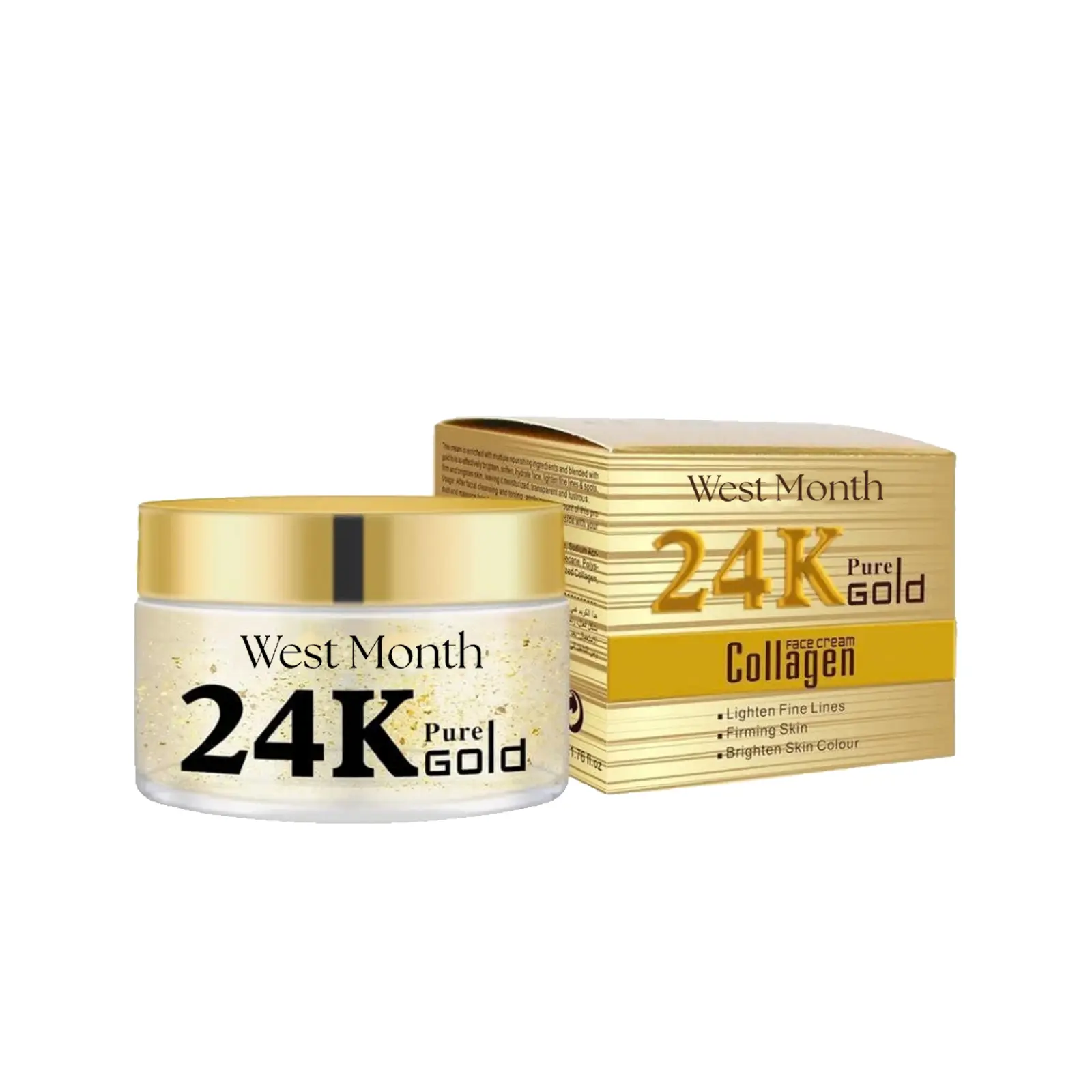 24K Gold Collagen Face Cream Anti-Aging Moisturizing For Daily Skincare 50g Women & Men