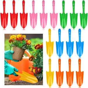 18 Pcs Colorful Shovels Small Hand Trowel Set for Teens Adults Mini Digging Tools for Succulent Flower Soil Planting Transplanting, 6 Colors (11 X 3 Inch)