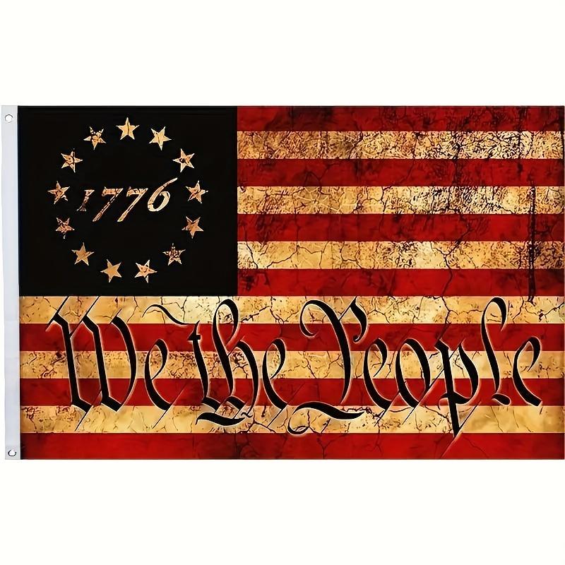 We The People 1776 Constitution Flag -  FT Polyester American Patriotic Outdoor Banner for Home and Yard Decoration