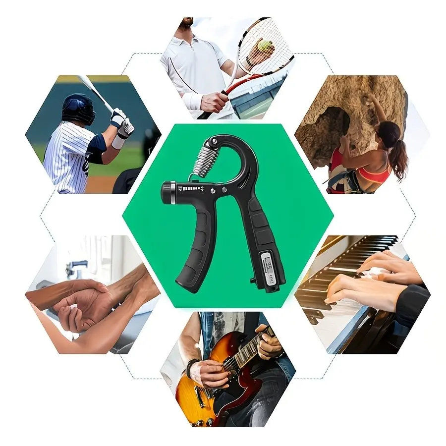 Adjustable Grip Strengthener 5-60kg, Hand Exercise Tool, Forearm & Full Body Muscle Building, Power Training Equipment, Grip Trainer