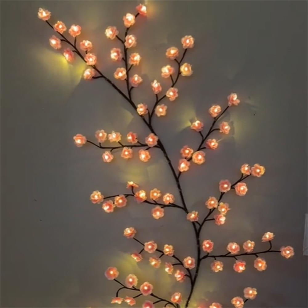 Cherry Blossom Branch Shaped LED Lights, USB Powered Creative DIY Holiday Vine Light, Suitable for Living Room, Bedroom Wall Decoration, Interior LED Lights for Bedroom Fall Decor, Prince Room, Led Lighted
