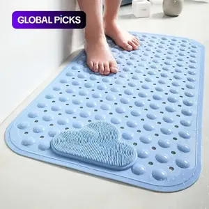 Non-Slip Bathroom Rug with Massage Bubbles, Soft Quick-Dry Decorative Bath Mat, Hotel & Home Use, Shower Pad, 1 Piece