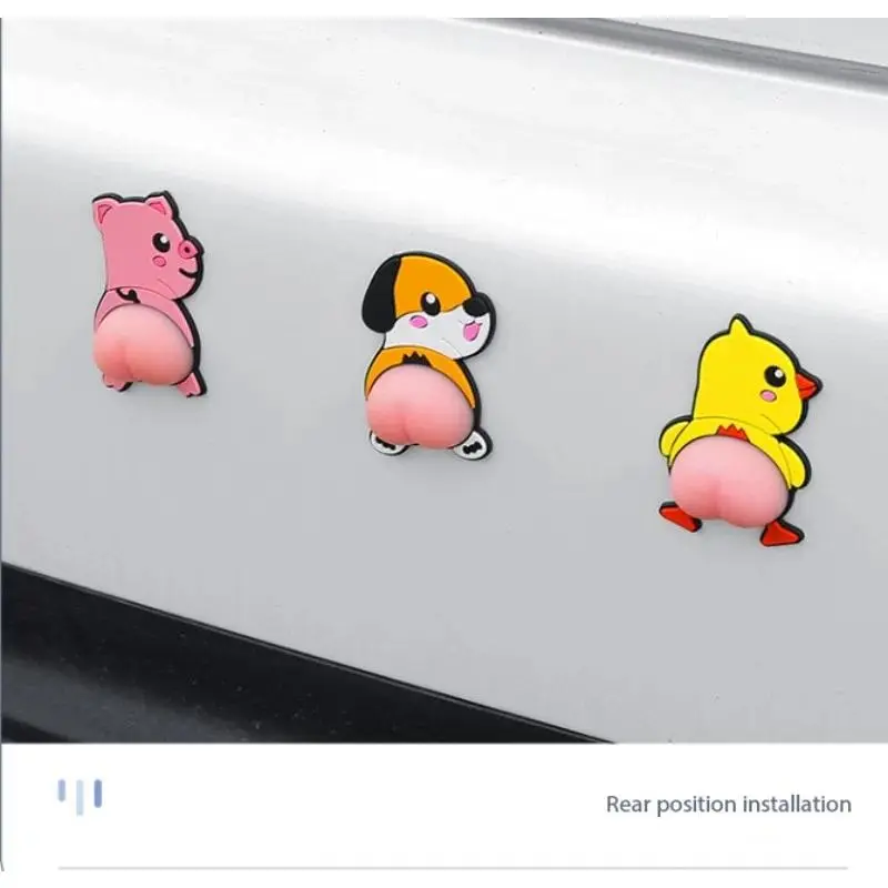 Car Cartoon Cute Bumper Strip Thickened Body Sticker Universal Rearview Mirror Door Anti Collision Protector Sticker