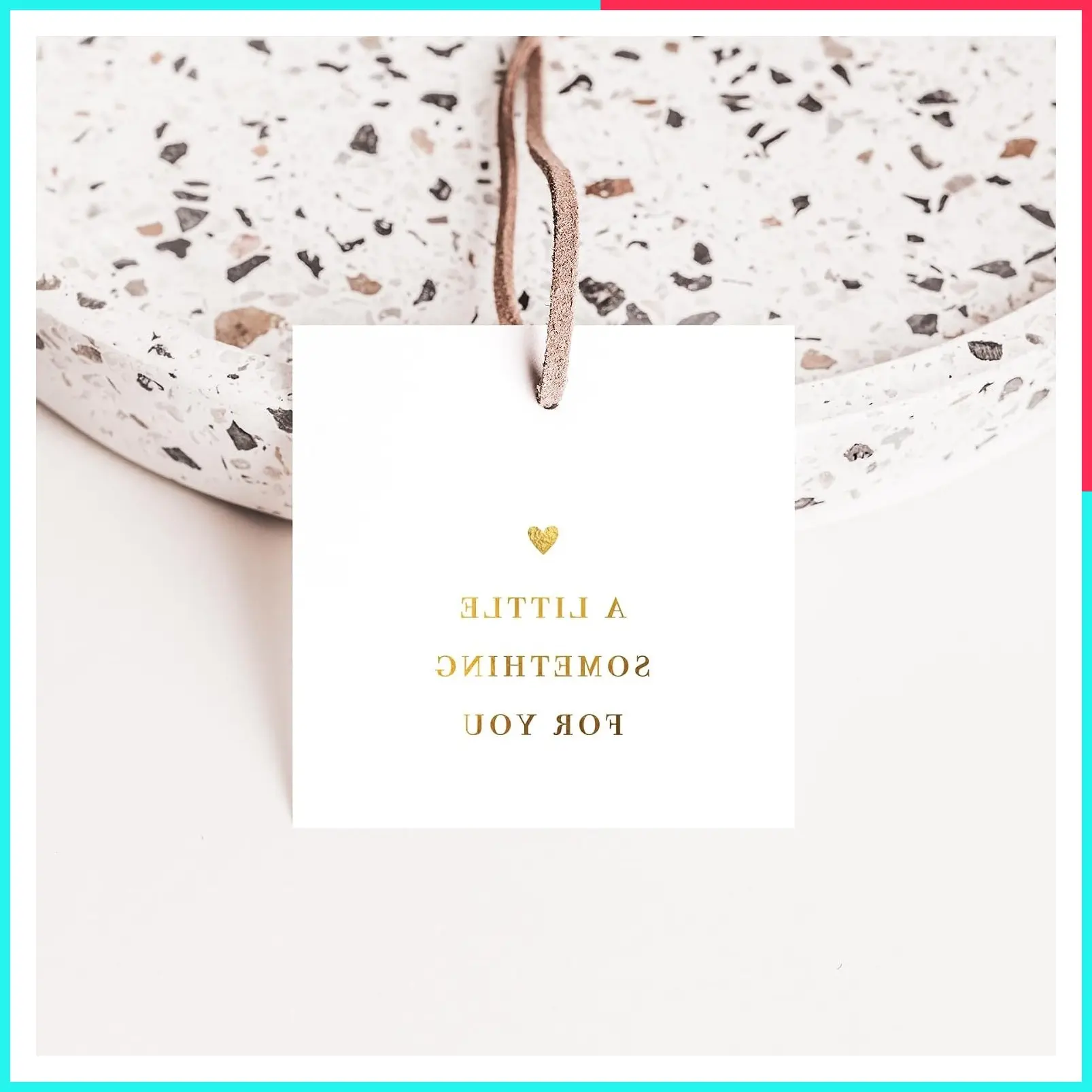 50 Gold Foil Thank You Gift Tags, 2.5" x 2.5" Elegant Pre-Punched Hole Hanging Tags for Gifts & Favors - Perfect for Weddings, Baby Showers, Parties, Holidays, Anniversaries, Celebrations