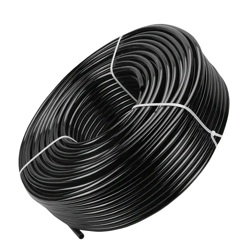1 package of 50-200ft 1/4 inch drip irrigation pipe blank distribution pipe drip irrigation hose garden watering pipeline, suitable for garden irrigation system. Flexible Water Hose