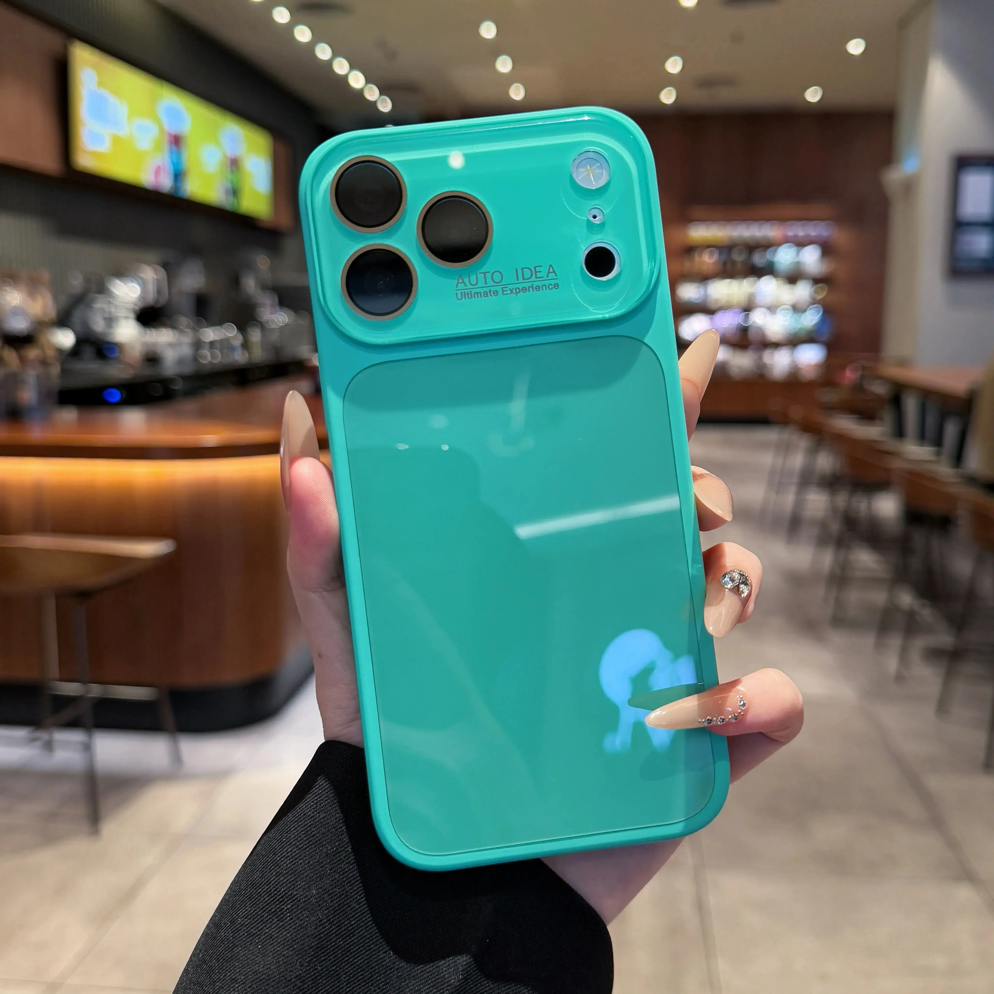 Luxury Crystal Texture Case for IP17PROMAX 16 15 14 13 , Aesthetic Solid Color Skin-Feeling Protective Phone Cover
