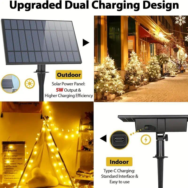 100FT/200FT Solar String Lights Outdoor With Remote, Dimmable Solar String Lights For Outside With Shatterproof Bulbs, G40 LED Patio Lights String Solar Powered, Hanging Lights For Yard Decor, Halloween, Christmas Decoration 100FT/200FT Solar String Lights Outdoor With Remote, Dimmable Solar String Lights For Outside With Shatterproof Bulbs, G40 LED Patio Lights String Solar Powered, Hanging Lights For Yard Decor, Halloween, Christmas Decoration