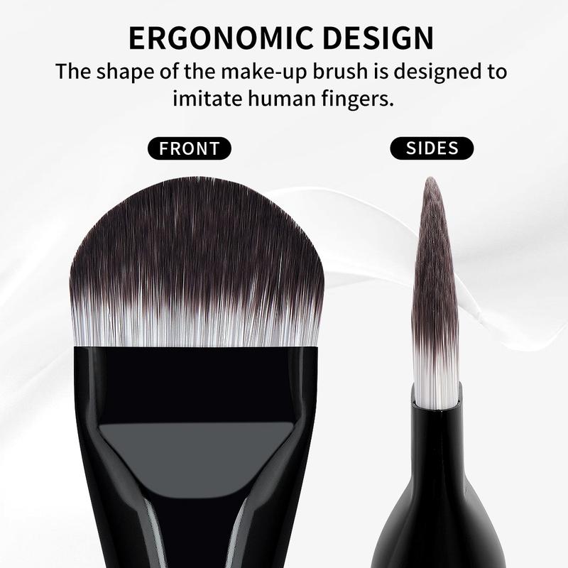 MAANGE 2pcs Facial Makeup Brush Set, Professional Foundation Brushes Contoured Foundation Brush for Blending & Powder Application, Essential Beauty Tools for Daily Use, Beauty Duo Brush, Makeup Accessories Gifts for Friends