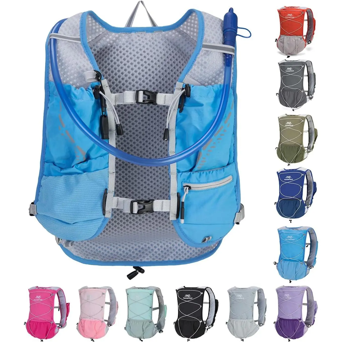 Lightweight Running Vest for Women and Men Hydration Backpack Pack with 1.5L Water Bladder Bag Running  Accessories for Hiking Trail Cycling