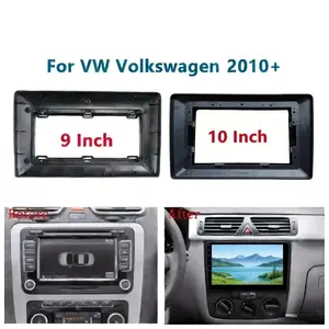 9/10 Inch 2Din Car Radio Frame Kit for VW Volkswagen Skoda Seat Universal Auto Stereo Dash Fascia Trim Bezel Faceplate