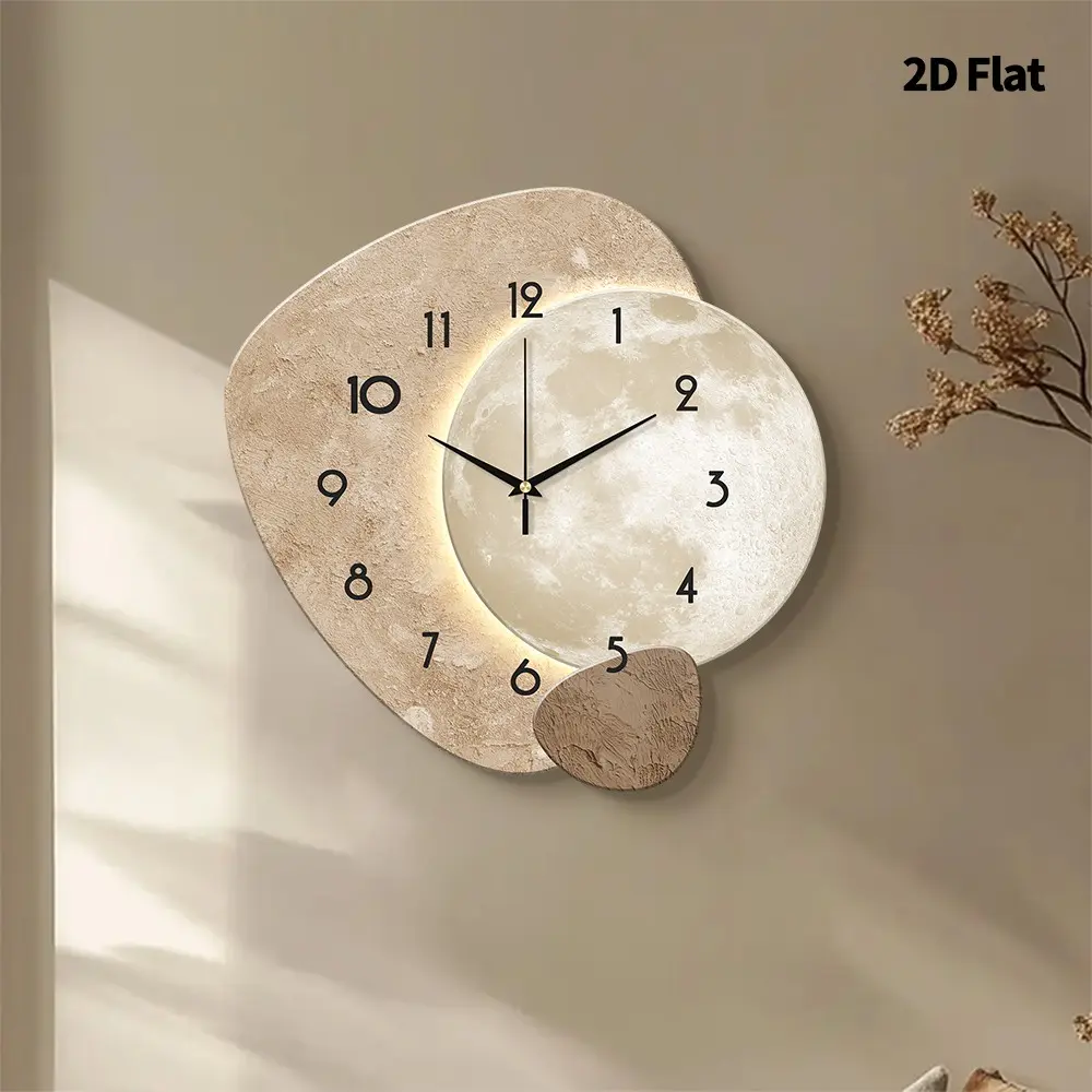 Modern Art Creative Wall Clock, Silent Quartz Movement, No Tick, Decorative for Living Room, Bedroom, Office, Kitchen, Classroom, Hotel, Dorm, Cafe