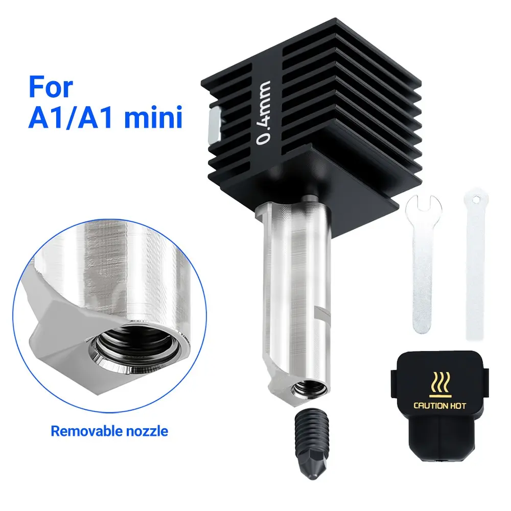 For A1/A1 mini/A2L Hardened Steel Nozzle Hot End Kit, High Flow Print Head, 3D Printer Accessories, Durable and Efficient Printing Solution