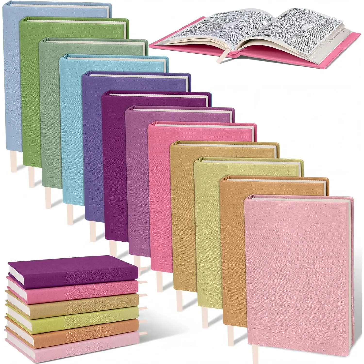 12 Pack Stretchable Book Cover for 9-11 Inch Textbook,Pastel-a |  Book Covers, Washable  Fabric Textbook Sleeve, Suitable for  Hardcover Books Notebook Protection