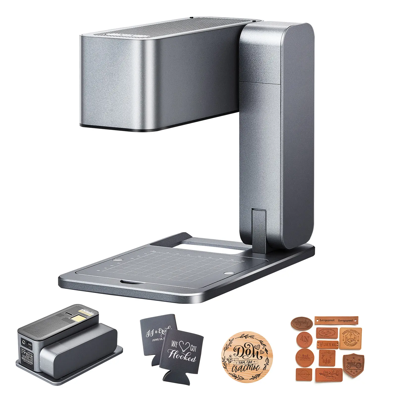 Portable Laser Engraver, 600 mm/s High Speed, 5W Handheld Engraving Machine, DIY Laser Engraver and Cutter Basic Set, for Metal, Single Blue Laser Wood, Leather, Acrylic, Fiber, Jewelry, Glass