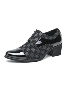 2026 New Fashion British Men's Casual Business Barber Shoes, Office Formal Shoes, All Season Men's Shoes, Thick Heel Trendy Shoes, Pointed Toe Small Boots