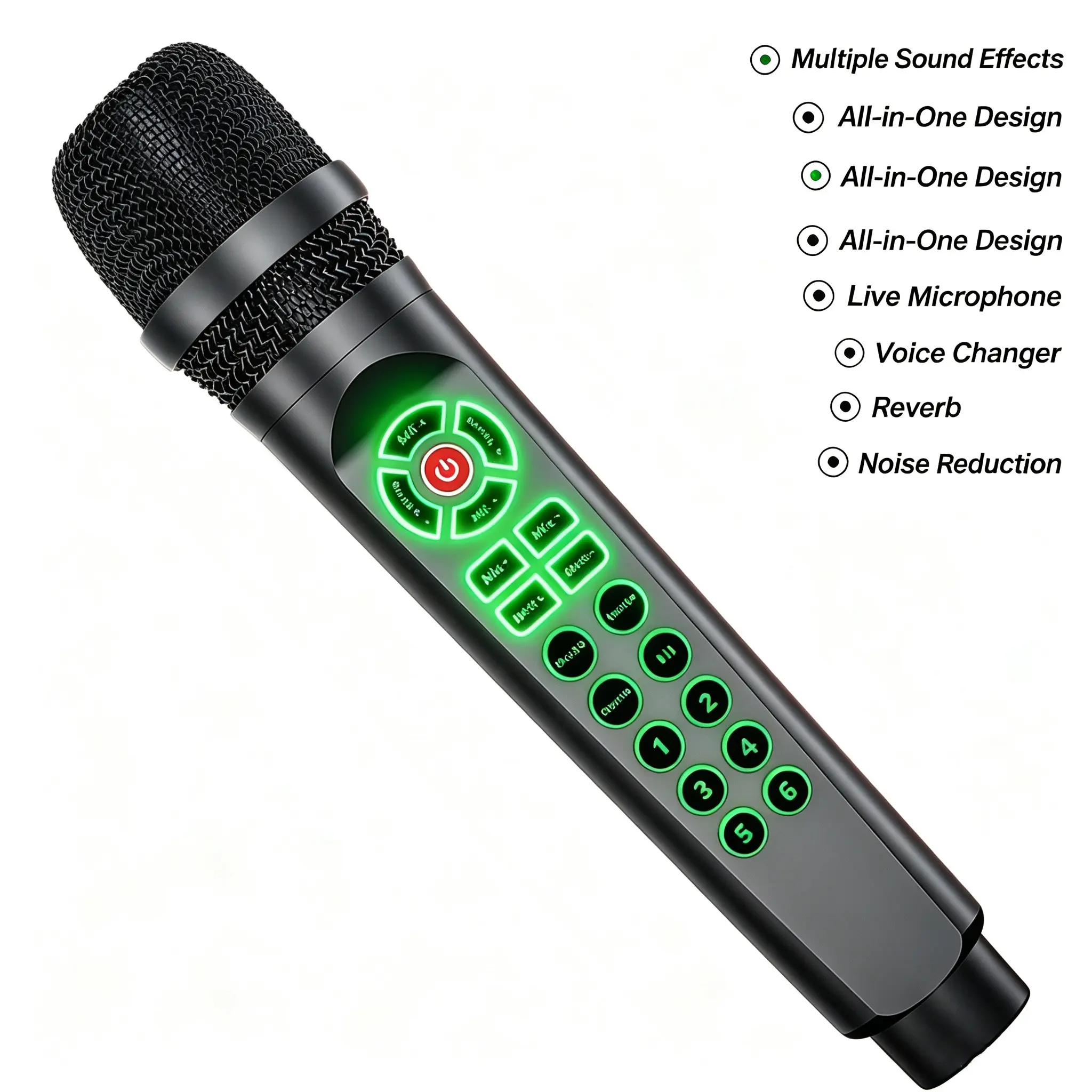 Sound card integrated microphone suitable for online karaoke on mobile phones/PCs, live microphone set, simple podcast set, Usb streaming mic, with sound card, voice converter, real-time monitoring, suitable for TikTok, YouTube live streaming beginners