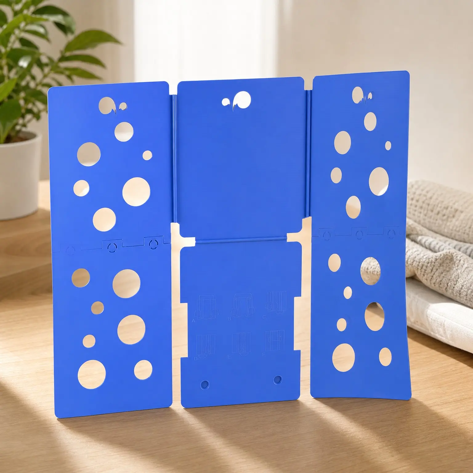 Shirt Folding Board – Easy and Fast Clothes Folding Tool, Assemblable Laundry Helper for Professional Results, BlueGift
