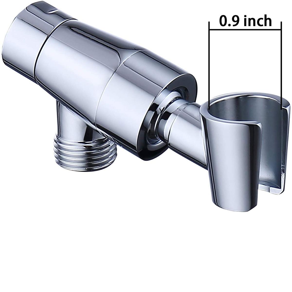 Bathroom 3-Way Diverter Socket - Faucet, Overhead Shower, and Shower Arm 3-Way Splitter & Mounting Adapter