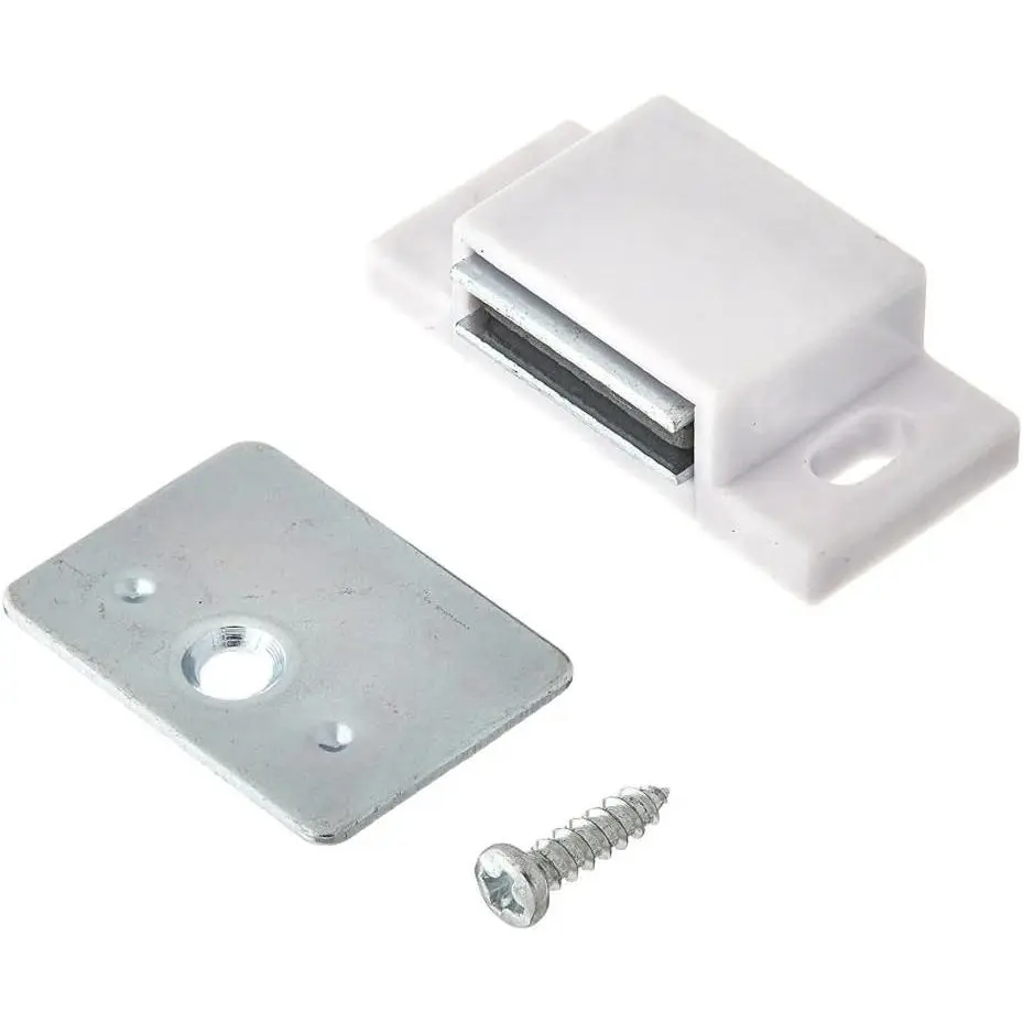 Door lock hardware 50631-R 15 pound single magnetic lock white/zinc color retail packaging (10 pieces)