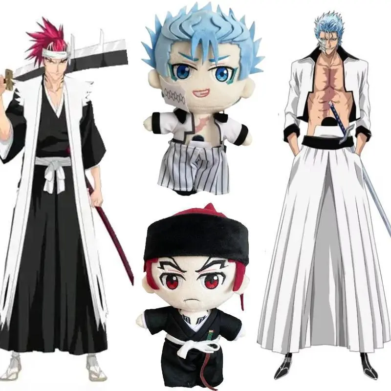 BLEACH Plush Toy Grimmjow Abarai Renji Anime Stuffed Doll Kuchiki Rukia Aizen Sousuke Zaraki Kenpachi Ichimaru Gin Cifer Gifts