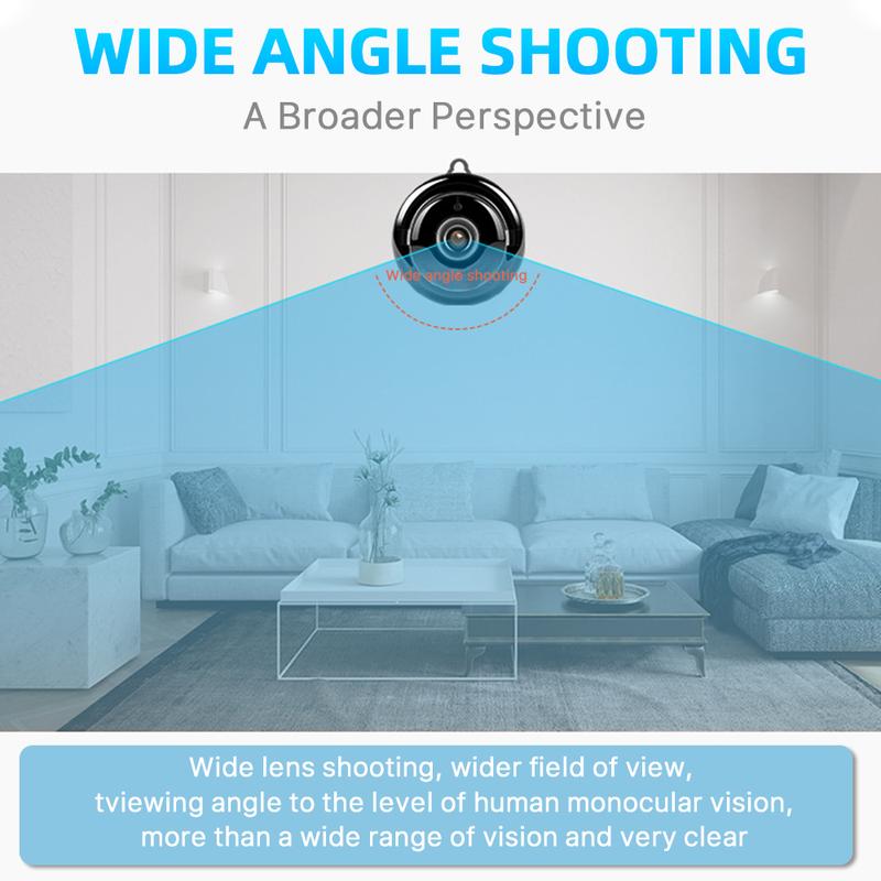 V380 WiFi Wireless Home Security 1080P HD Video Camera/Dome Camera/Night Vision/Home IP Camera/Motion Detection/Security Surveillance System/Mini Size, iOS/Android App - Cloud Service Available