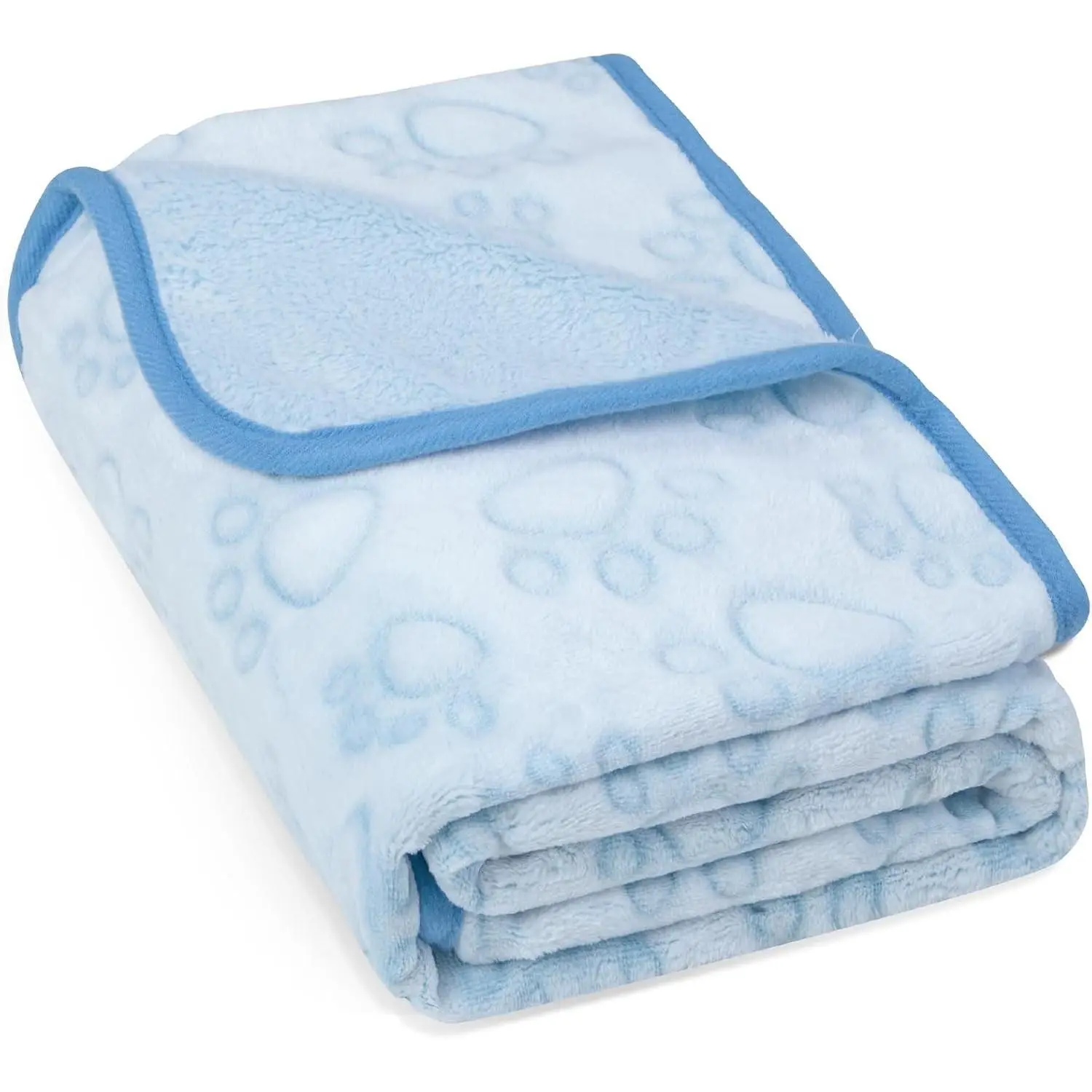 Blue Dog Blanket for Puppy Accessories Boy, Blue Dog Stuff for Small Kitten Indoor Cats, Washable Soft Puppy Essentials Supplies