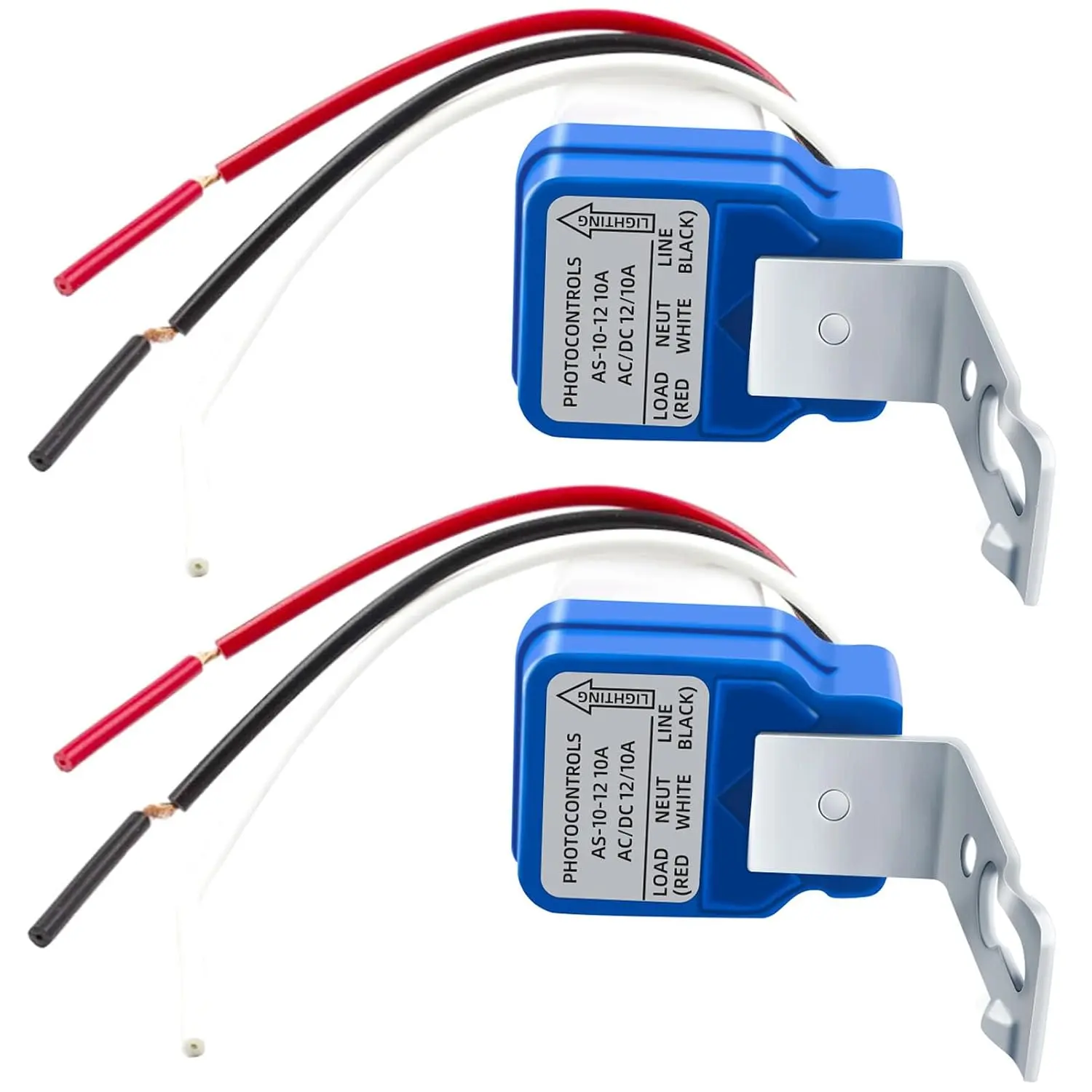 2 Pack AC DC 12V 10A Auto /Off Photocell Light  Photocell Photo  Photoelectric Control Light Sensor   Photocell Sensor for Outdoor Lighting Fixtures