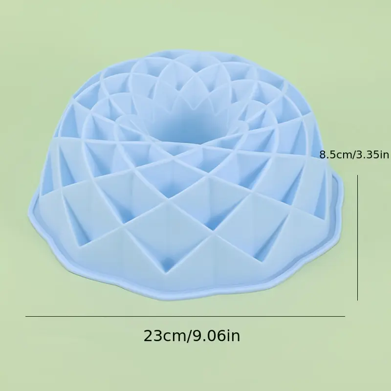 1pc Bundt Cake Pan, Silicone Baking Cake Mold, Fluted Tube Cake Mold, Geometric Baking Pan, Oven Accessories, Baking Tools, Kitchen Gadgets, Kitchen Accessories, Baking Molds