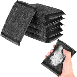 6 count Kitchen Sponges, Steel  Scrubbing Sponges, Non Scratch Scrubbers, Heavy Duty  Multipurpose Cleaning Sponge for Washing Dishes, Pots, Pans, Household Cleaning