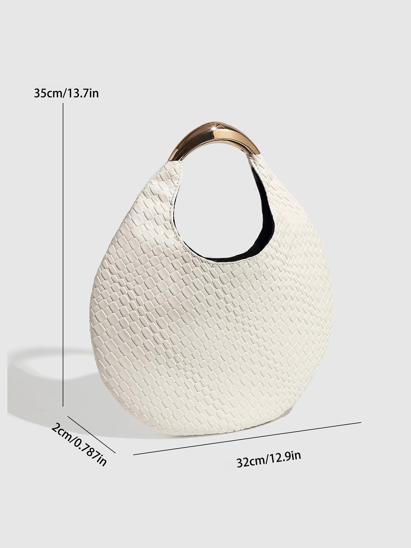 Women's Solid Color Stylish Versatile Bag, Fashionable Pu Leather Shoulder Bag for Daily Used, Versatile Daily Elegant Trendy Commuter Bag, Textured Handbag, Summer Pu Handbag