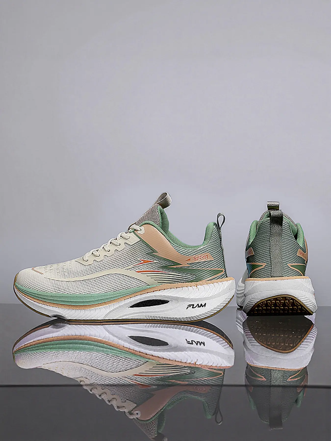 Summer Couple Sneakers Running Shoers for Men and Women, Soft Thick-Step Walking Shoes, Breathable Mesh Upper, Non-Slip Sole Outdoor Gym Training Footwear Height-Increasing Platform Shoes for Men & Women