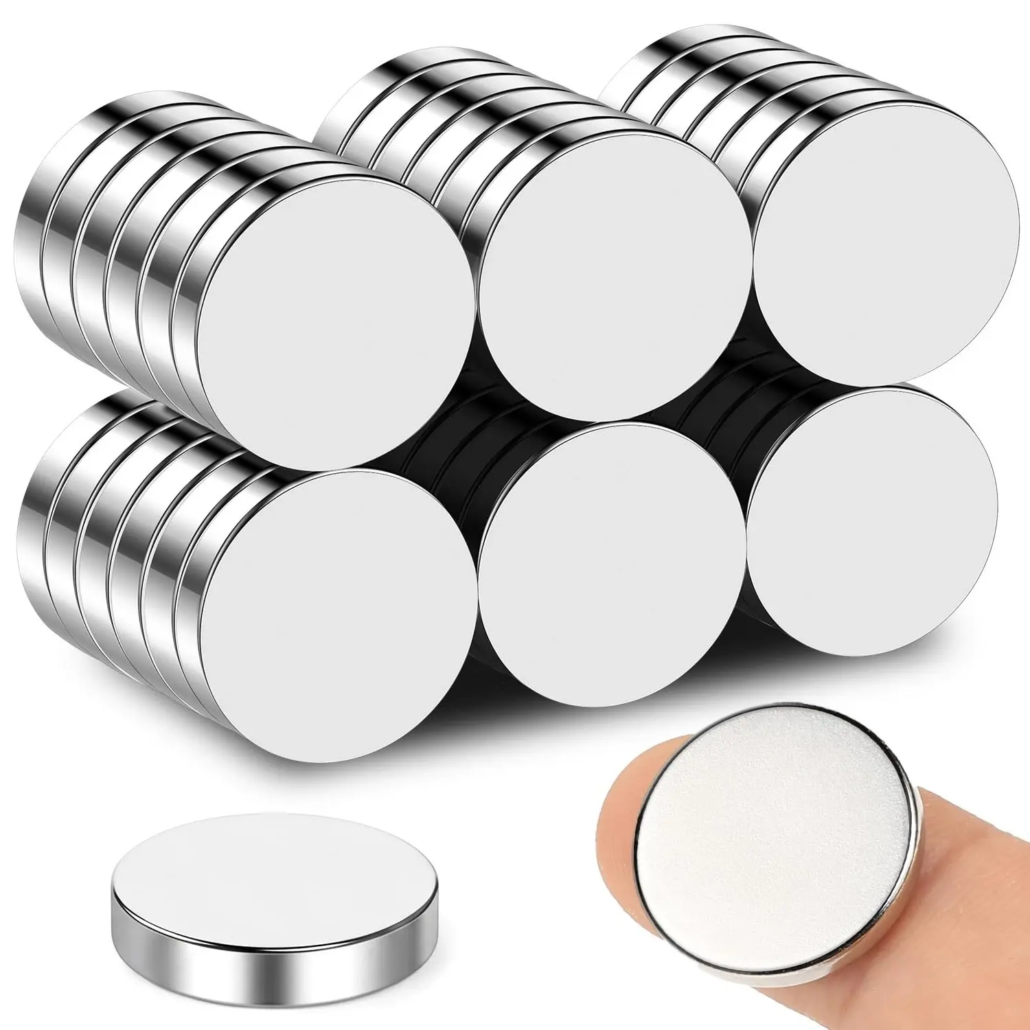 35Pcs 20x3mm Rare Earth Neodymium Disc Magnets, Small Strong Round Fridge Magnets for DIY, Whiteboard, Kitchen, Office, 3D PrintingGift
