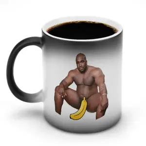 Funny Heat Reveal Mug Hilarious Adult Gag Barry Woods Figure Appears When Hot Novelty 11oz/15oz Coffee Mug, White Elephant, Office Prank, Stocking Stuffer, Birthday or Christmas Joke