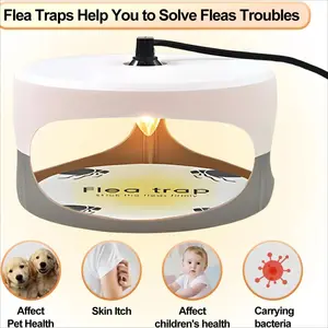 3 sets of household flea traps - lightweight sticky bug traps with light, suitable for indoor pest control, easy to operate and hygienic