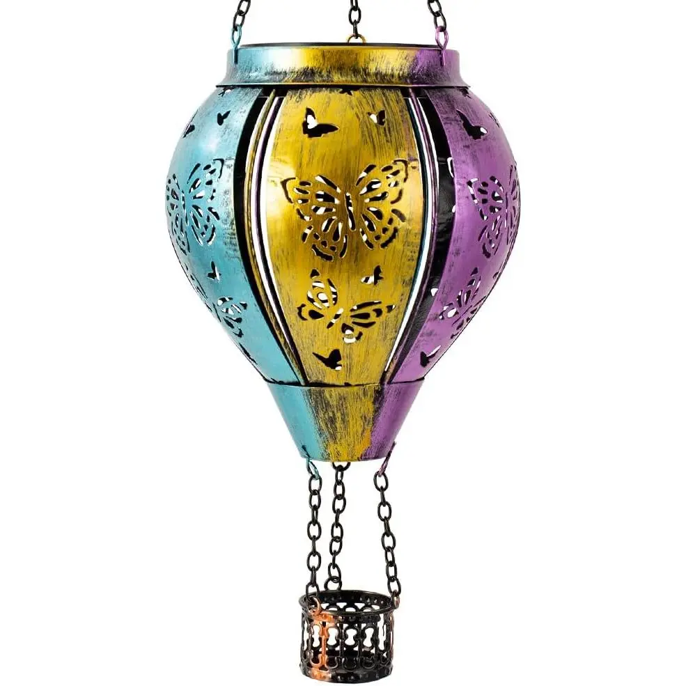 Solar Hot Air Balloon Lantern Outdoor ,  Solar Lantern Outdoor Butterfly Decorations for Garden Yard Patio Lawn, Butterfly Lights Gifts for Women Grandma Nana