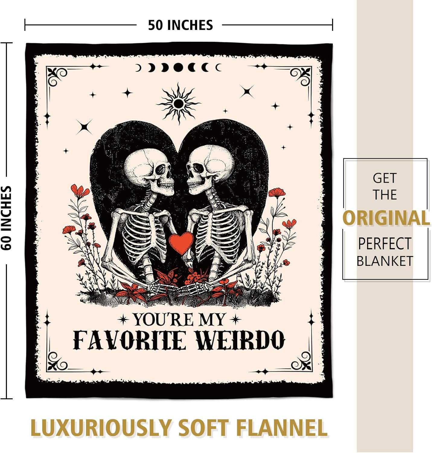 Valentines Day Gifts for Him Her, Anniversary Blanket for Women Men, Birthday Gifts for Boyfriend Girlfriend, I Love You Gift, Engagement, Wedding Gift for Wife, Husband, Couple, 60"X50"